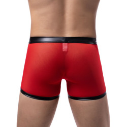 MenSexyWear Boxer sexy Open Side Noir-Rouge
